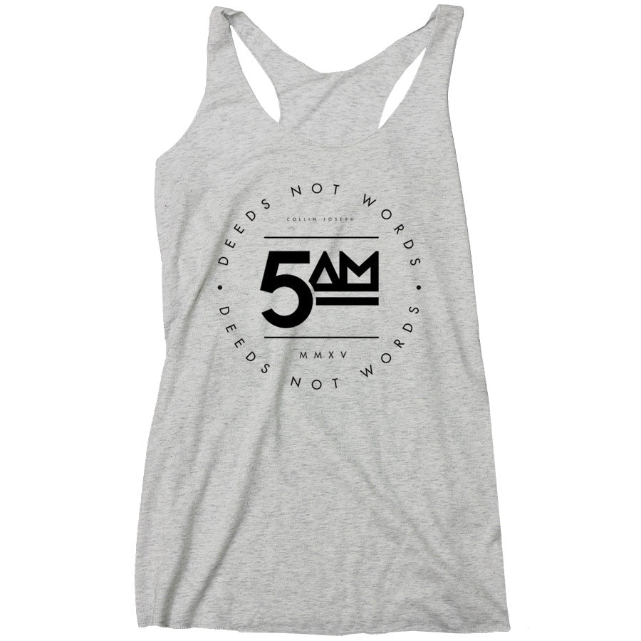 Deeds Not Words Women's Racerback Tank