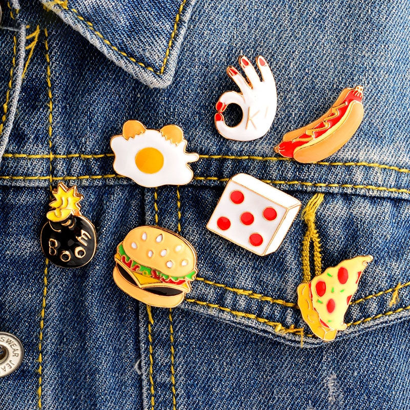 Bomb Food Enamel Pin Set