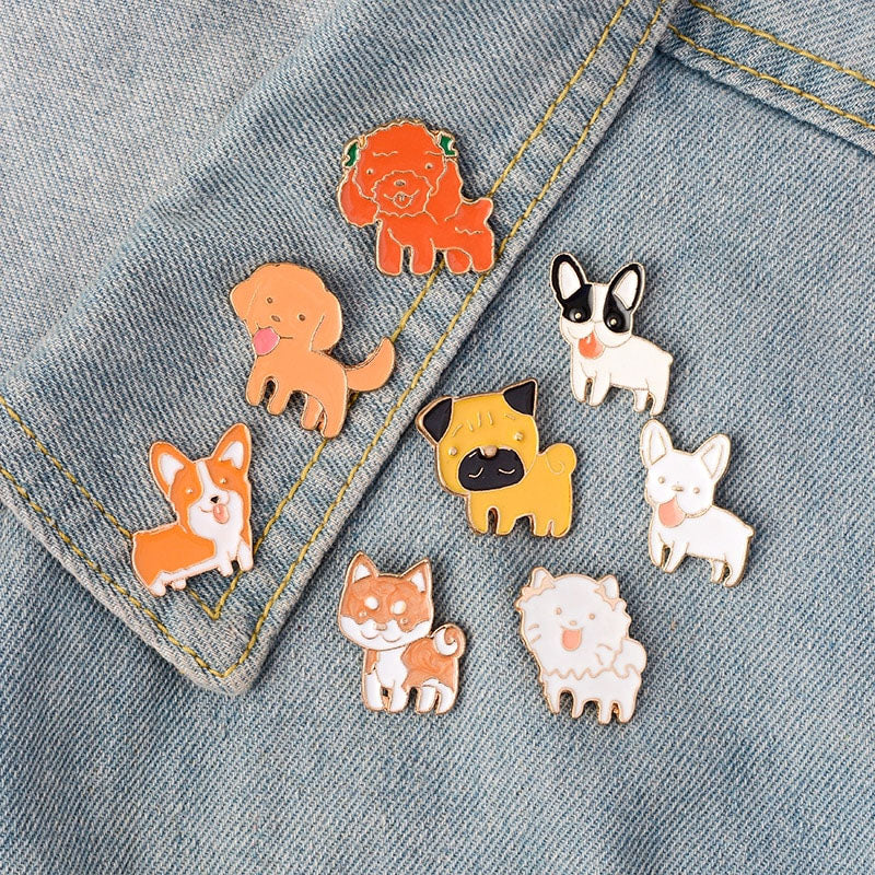 Dog Enamel Pin Set