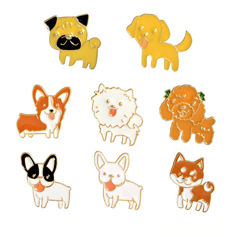 Dog Enamel Pin Set