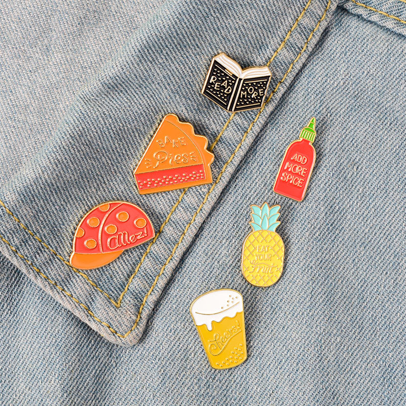 Food Enamel Pin Set