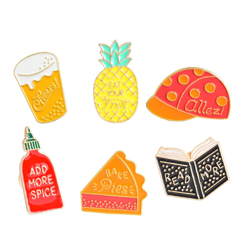 Food Enamel Pin Set