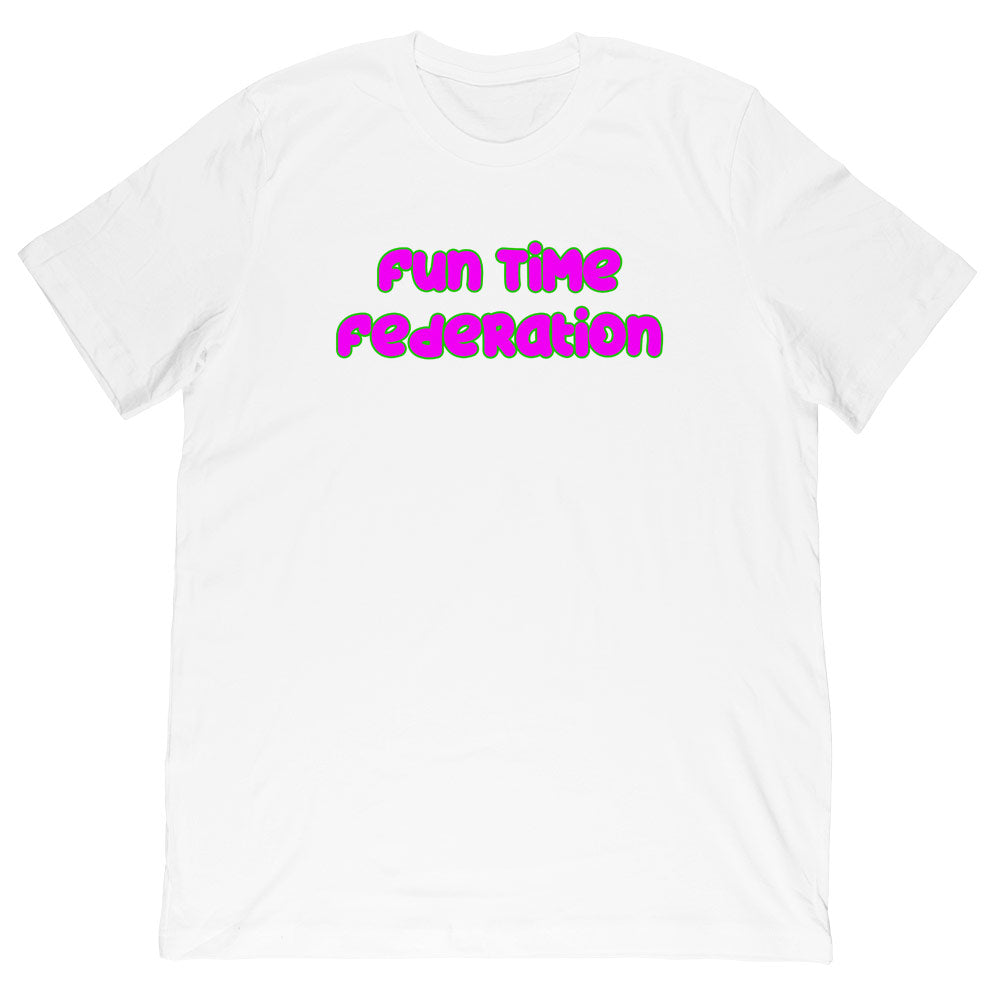 Fun Time Federation Pink Text Tee