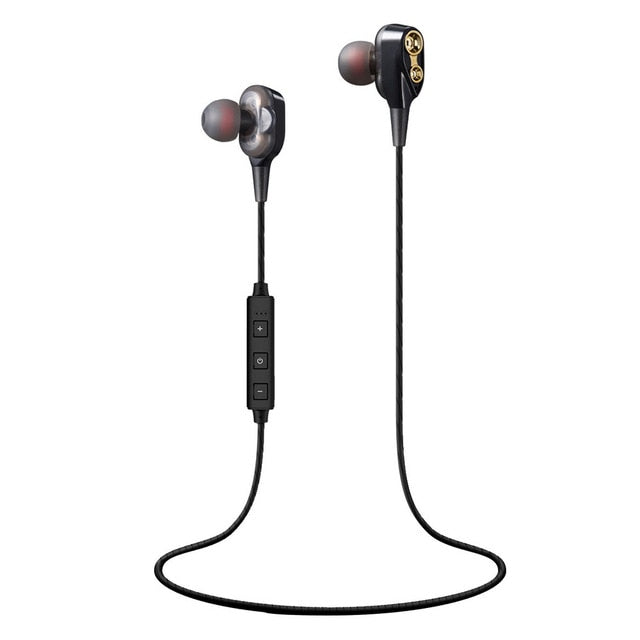 Double Dynamics In-Ear Bluetooth Earphones w/ Mic