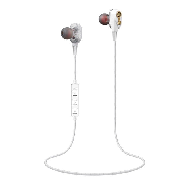 Double Dynamics In-Ear Bluetooth Earphones w/ Mic