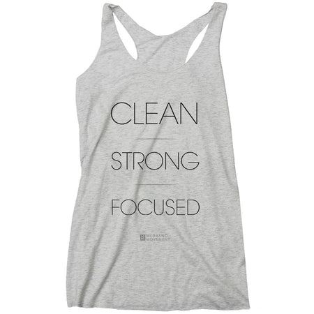 Clean Strong Focused Racerback Tank (Ladies)