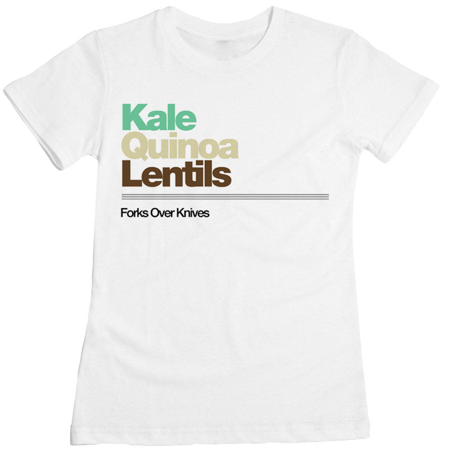 Forks Over Knives - Kale Quinoa Lentils Women's Tee